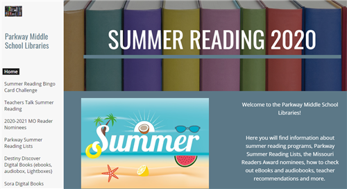 middle school summer reading site 